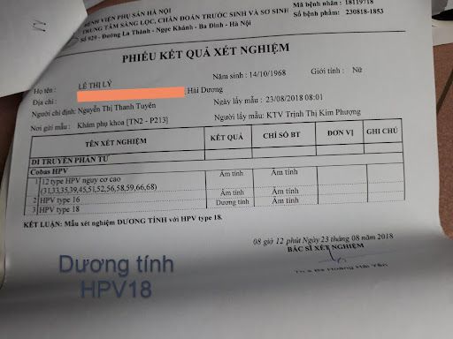 Cách đọc kết quả xét nghiệm hpv