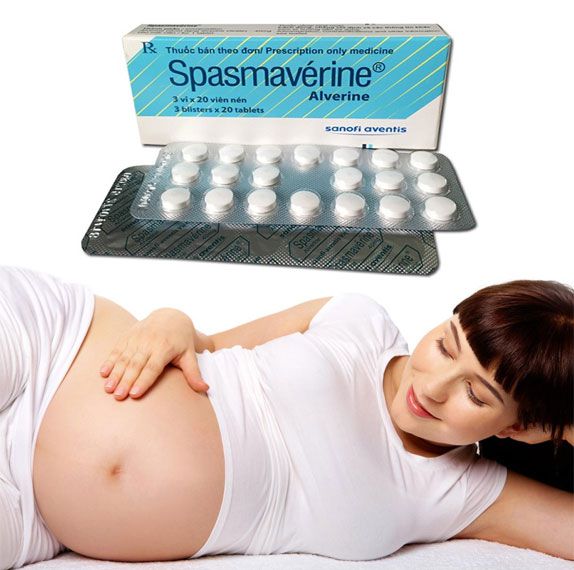 thuoc spasmaverine 40mg dung cho ba bau
