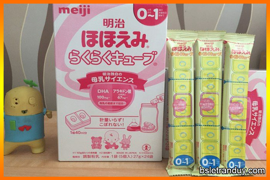 Sữa Meiji thanh cho trẻ sơ sinh cách pha