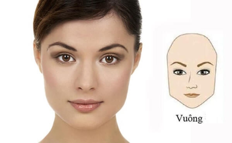 Cách chọn lông mày phù hợp với khuôn mặt vuông