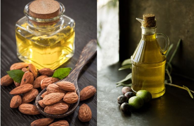 Dưỡng môi bằng dầu hạnh nhân hoặc dầu olive