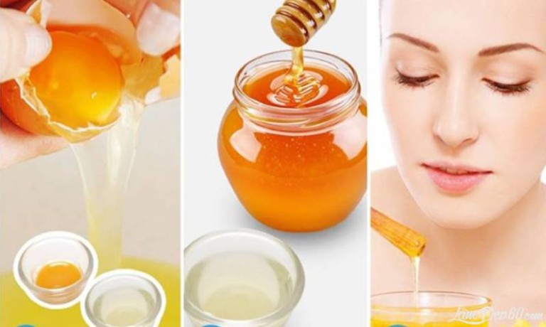 Cách căng da mặt với lòng trắng trứng gà và mật ong