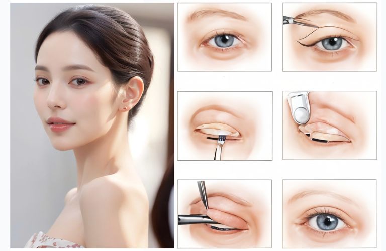 Các bước trong quy trình cắt mí mắt trên chuẩn y khoa