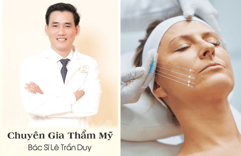 Căng da mặt bằng chỉ The Up an toàn, hiệu quả với bác sĩ Lê Trần Duy
