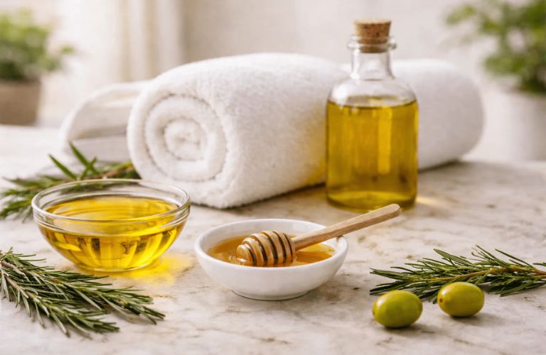 Dưỡng môi bằng mật ong và dầu oliu