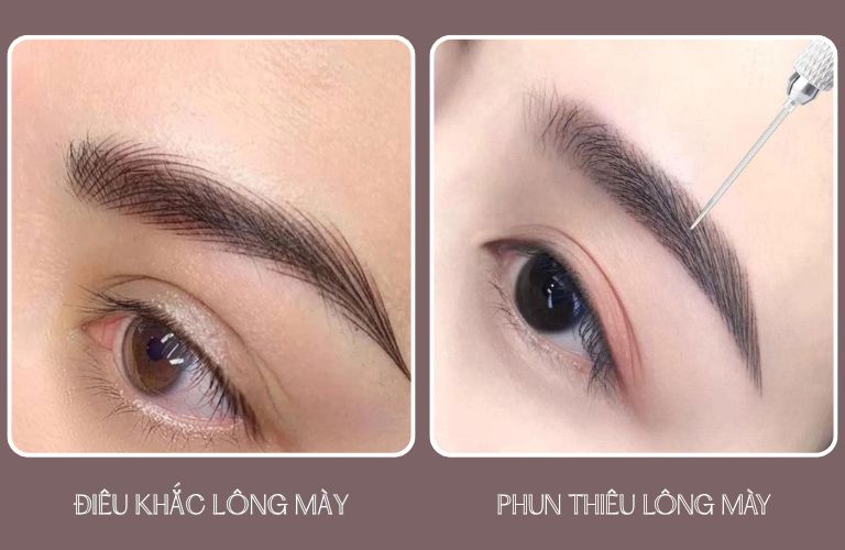 Nên điêu khắc hay phun thêu lông mày sẽ đẹp hơn