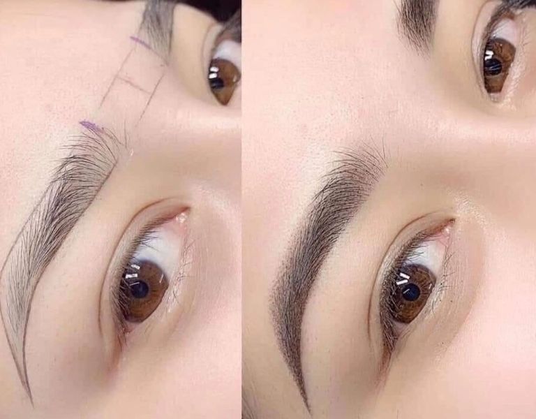 Quy trình thực hiện phun mày chạm hạt