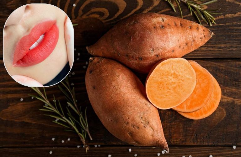 Bạn hoàn toàn có thể ăn khoai lang sau khi xăm môi 