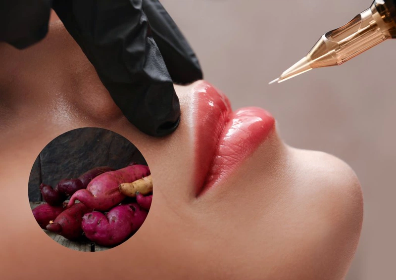 Xăm môi có ăn khoai lang được không