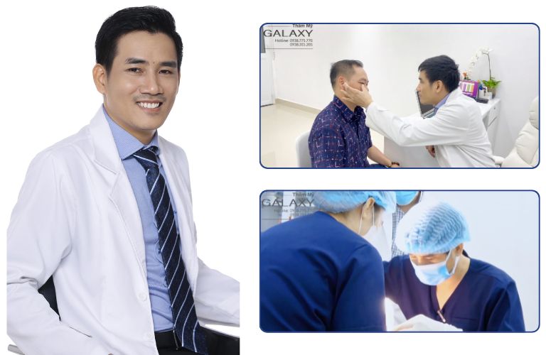 Bác sĩ Lê Trần Duy trực tiếp thực hiện căng da mặt