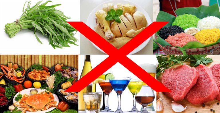thực phẩm cần kiêng sau nâng mũi khắc chạm